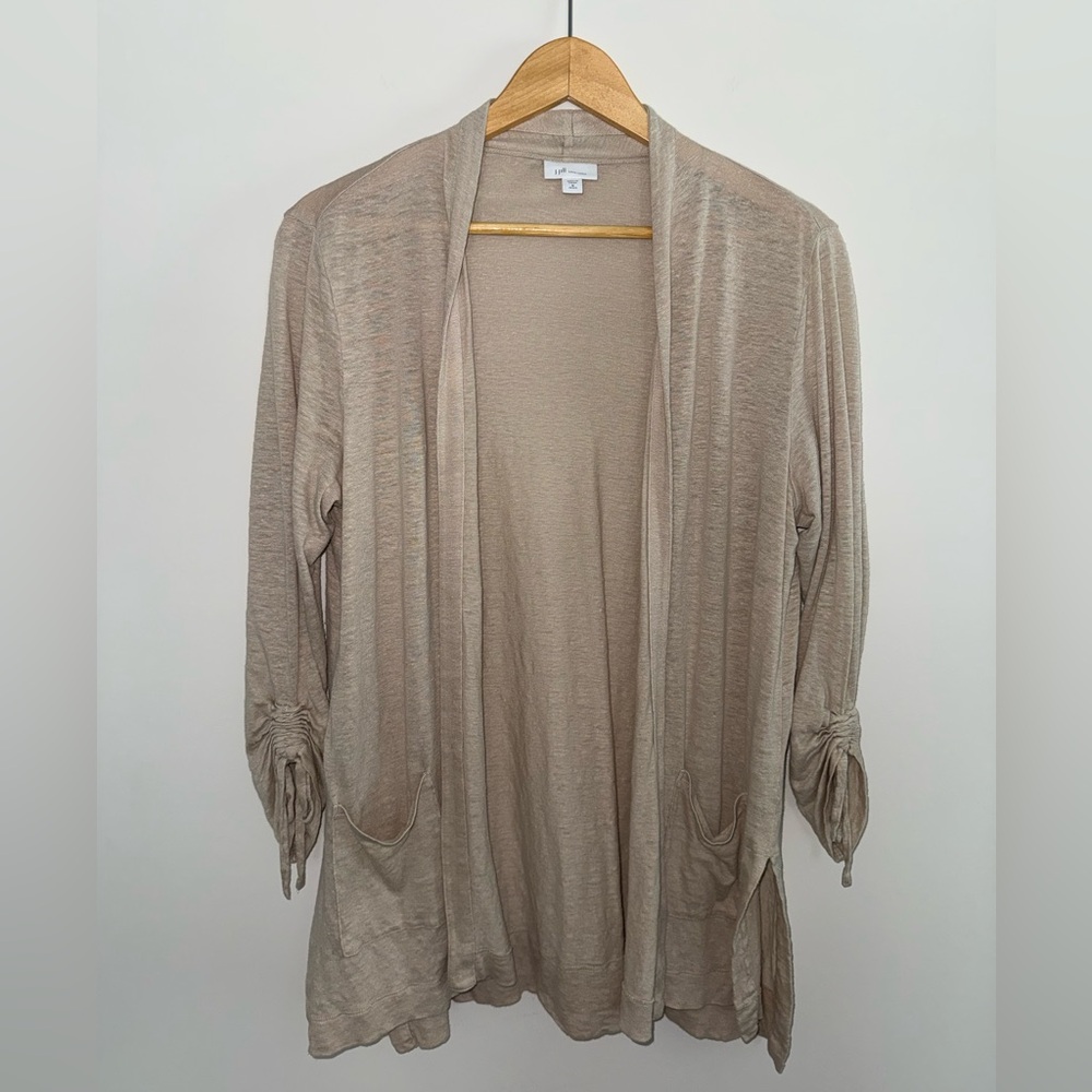 J. Jill Love Linen Cardigan Tan Size MP
